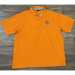 Walter Hagen Polo Shirt Mens XL Orange Stretch Cincinnati Bengals Logo